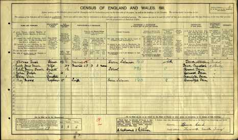 Thomas Darch Lovacott 1911 Census