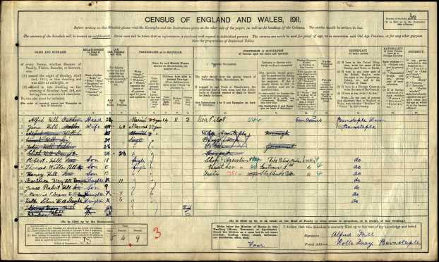 Robert Hill 1911 Census aged 18 son of Alfred Olinda Place